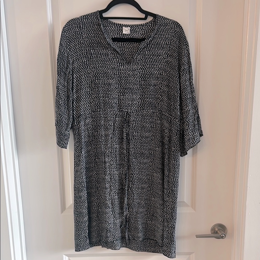 Toko Navy and White Patterned Dress